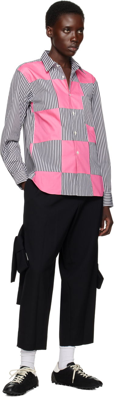 Srajce Comme des Garçons Comme des Garçons Homme Plus Broad Stripe and Solid Panel Shirt Roza | PO-B002-051, 3