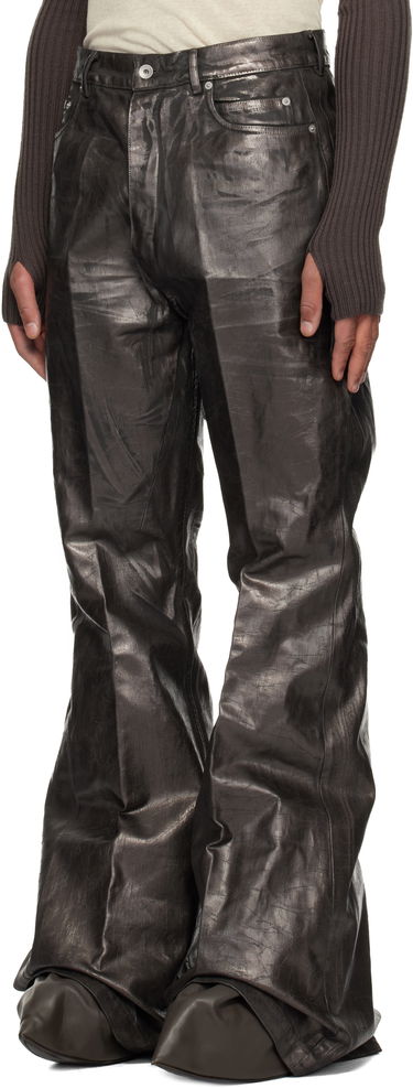 Kavbojke Rick Owens Concordians Bolan Waxed Flared Jeans Rjava | RR02E1335 BZMC, 3
