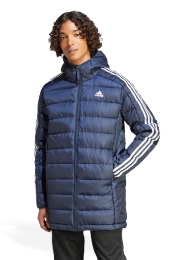 Parka adidas Originals Essentials 3-Stripes Light Down Hooded Mornarica | IK3203
