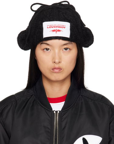 Beanie Charles Jeffrey Loverboy Black Chunky Aviator Beanie Črna | 42130201, 0