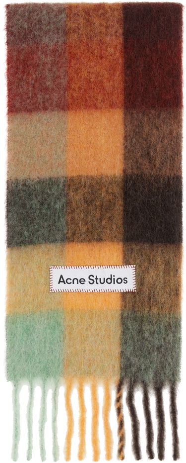 Šala Acne Studios Check Scarf Oranžna | CA0084-, 4