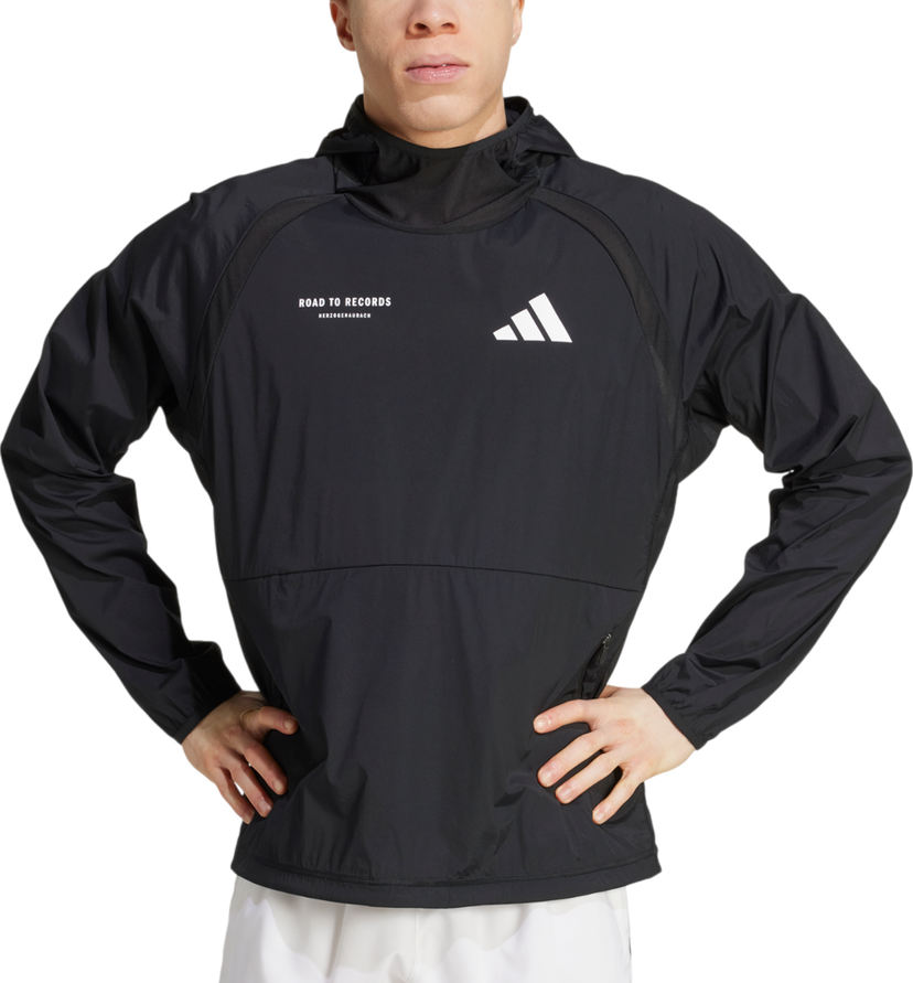 Vetrovka adidas Originals Adizero Road to Records Hooded Jacket Črna | jd6471