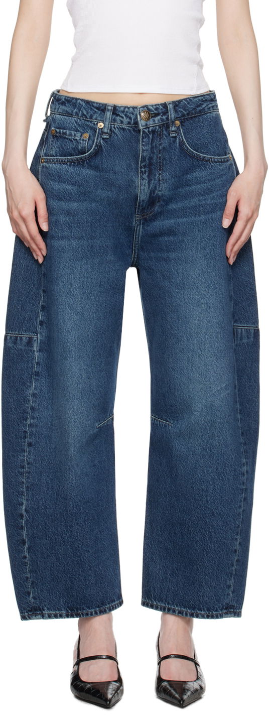 Kavbojke rag & bone Barrel Leg Jeans Modra | WDD24P2994AZTE