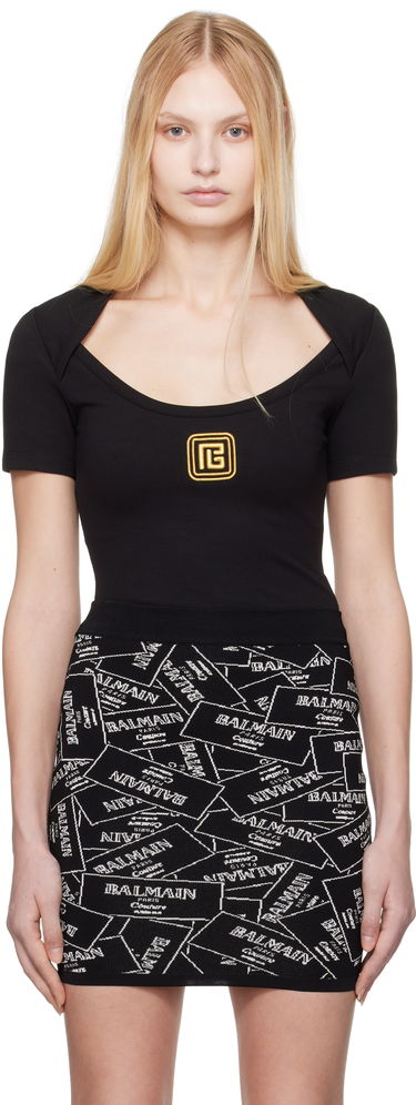 Krila Balmain Balmain Encolure Ronde T-Shirt Črna | EF1EF101BC49, 0
