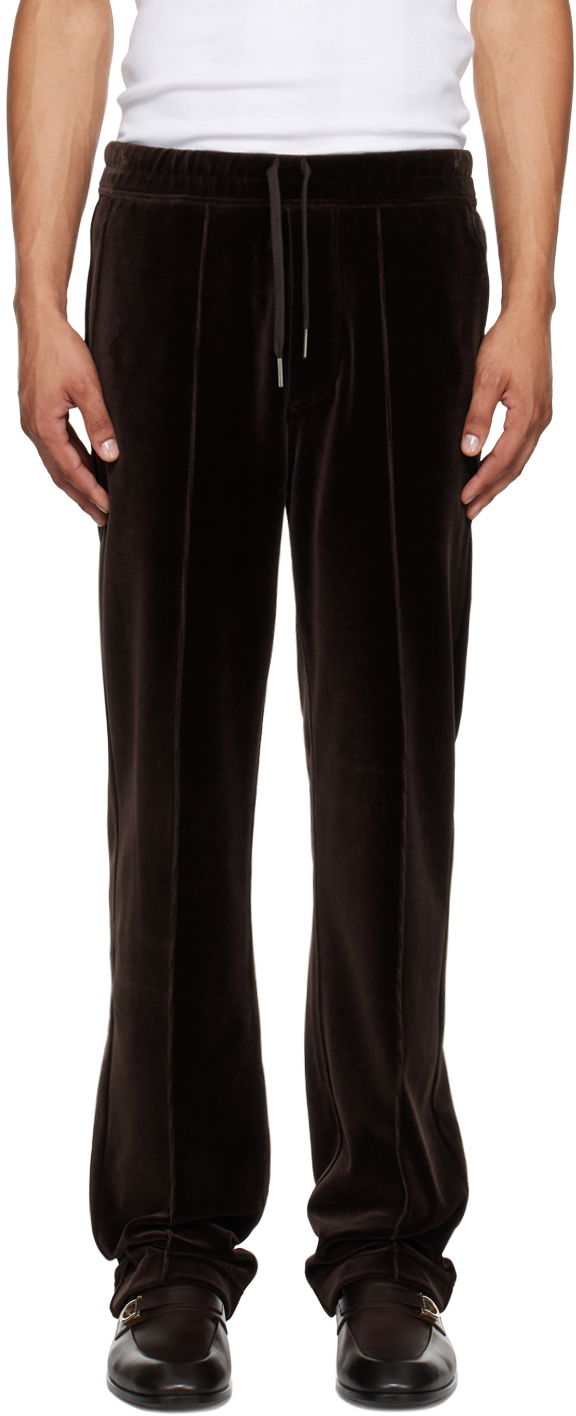 Trenirka Tom Ford Brown Pinched Seam Sweatpants Rjava | JAL016-JMC009S23