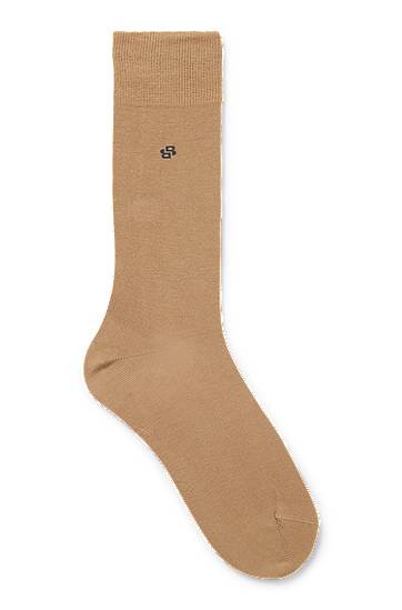 Nogavice BOSS Cotton Blend Socks, Pack of Three Bež | 50543650