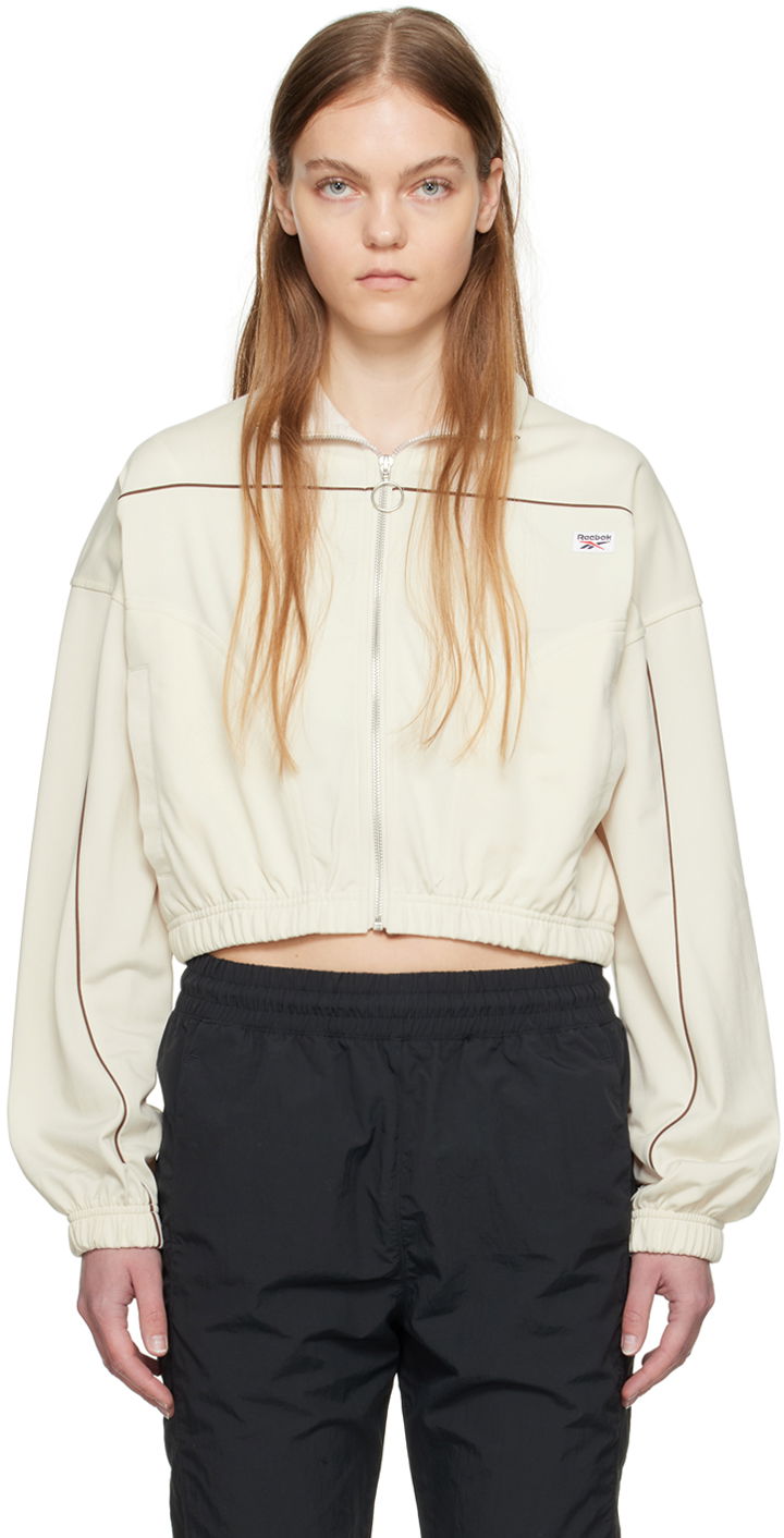 Jakna Reebok Classics Off-White Cropped Track Jacket Bela | 100076243