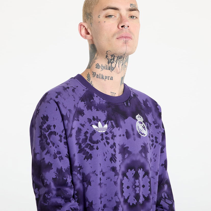 Pulover adidas Performance Real Madrid Crew Sweat Lila | JM1103