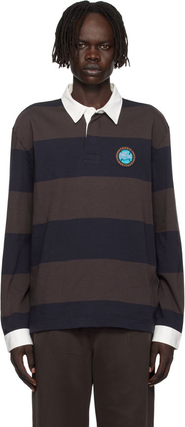 Polo majica Lacoste Lacoste Relaxed Fit Striped Rugby Polo Rjava | KH5916_6IY, 0