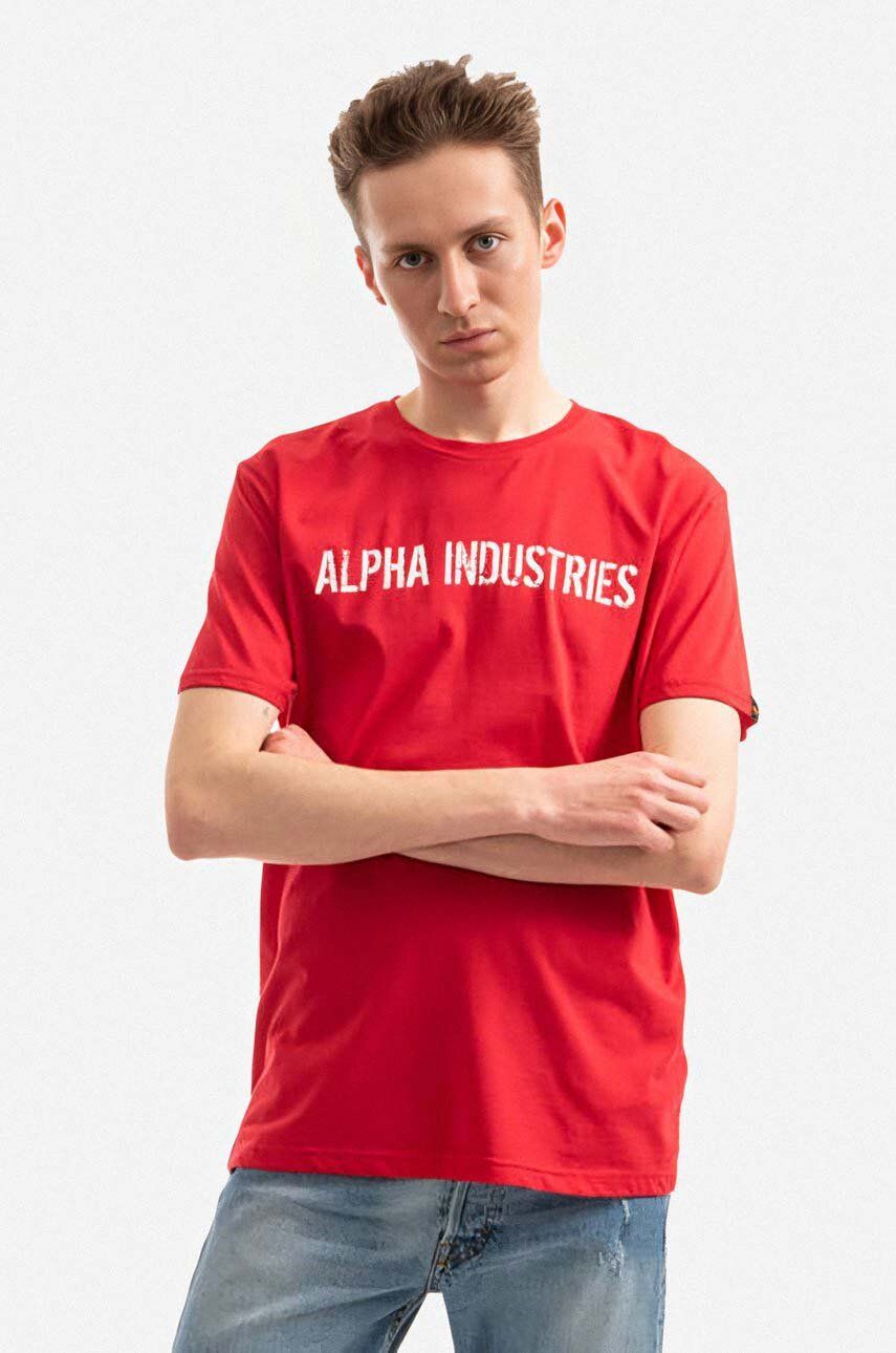 Majica Alpha Industries T-Shirt With Print Rdeča | 116512.451, 0