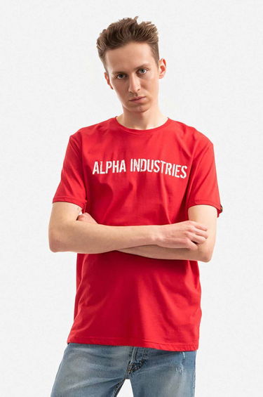 Majica Alpha Industries T-Shirt With Print Rdeča | 116512.451, 0