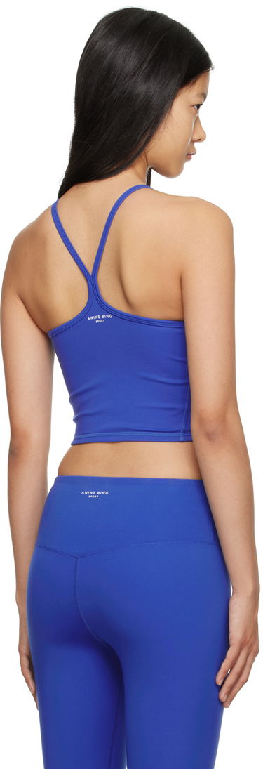 Majica brez rokavov Anine Bing ANINE BING Cai Crop Top Modra | S-08-9254-430, 2