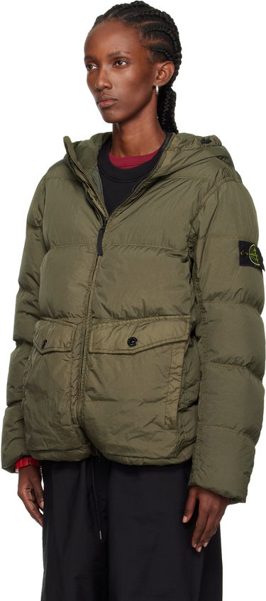 Puhovka Stone Island Stone Island Crinkle Reps Recycled Nylon Down Jacket Zelena | K2S15 4100011 S0A23, 3