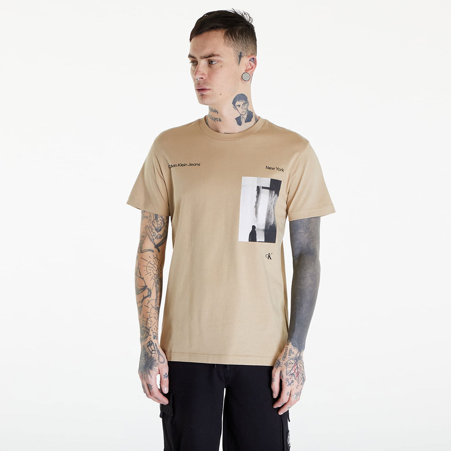 Majica CALVIN KLEIN Jeans Serenity Multi Graphic Beige Bež | J30J325930 PF2, 0