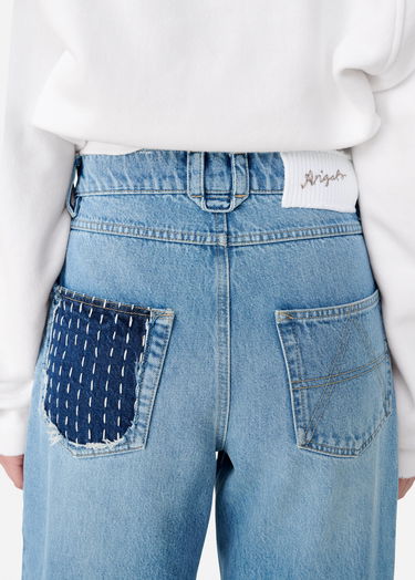 Kavbojke AXEL ARIGATO Relaxed Fit Patchwork Jeans Modra | A2988001, 9