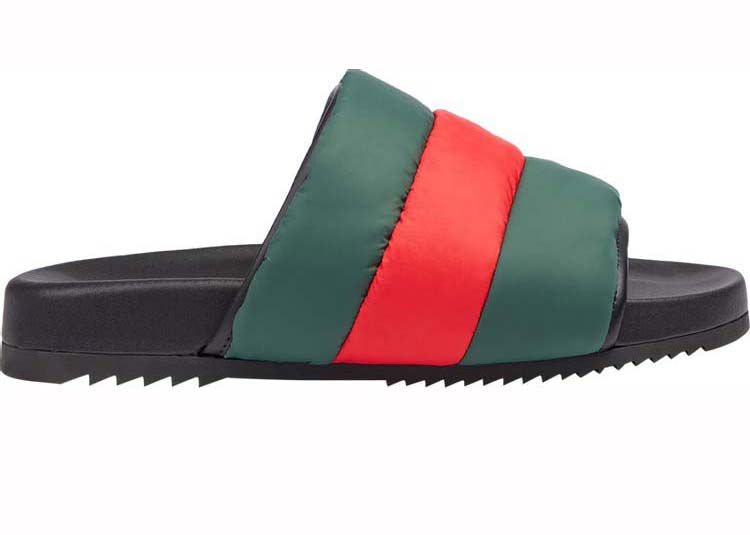 Superge in čevlji Gucci Padded Web Slide Red Green Zelena | 692387 UFR30 3060, 0
