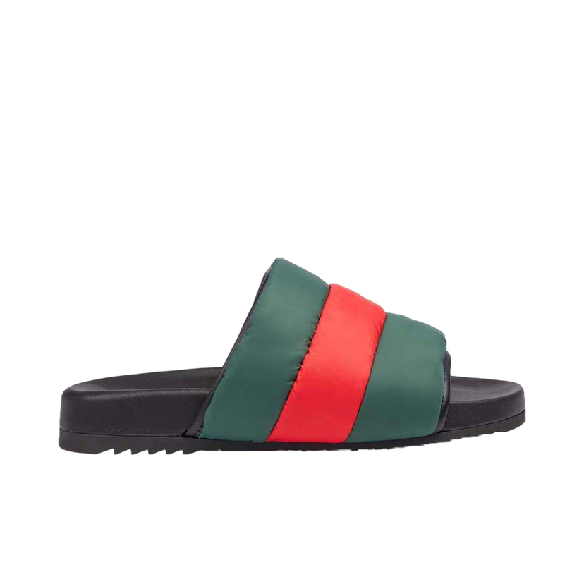 Superge in čevlji Gucci Padded Web Slide Red Green Zelena | 692387 UFR30 3060