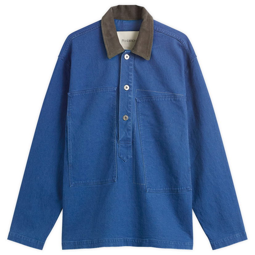 Srajce JW Anderson JW Anderson Patch Pocket Rugby Shirt, Size Small Modra | DS0014-PG1835-727