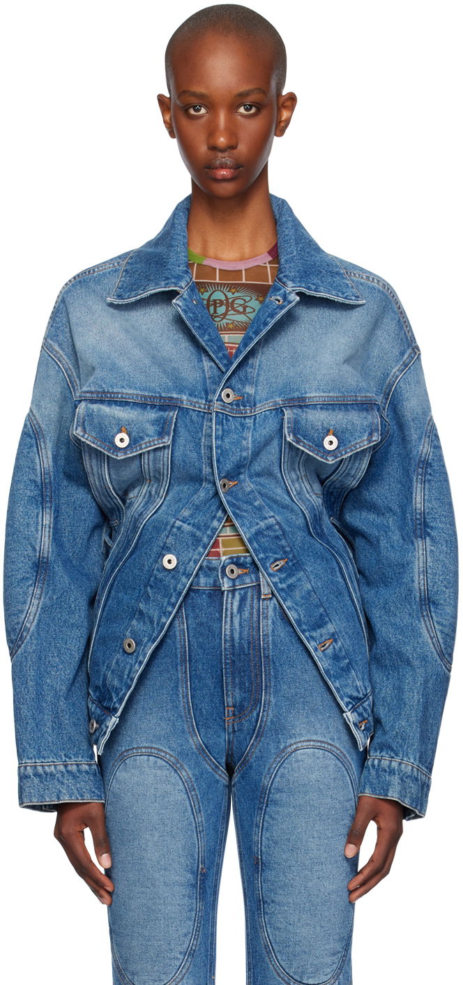 Jakna Jean Paul Gaultier Jean Paul Gaultier Lacing Denim Jacket Modra | 24/31-F-VE062LP-D013-57