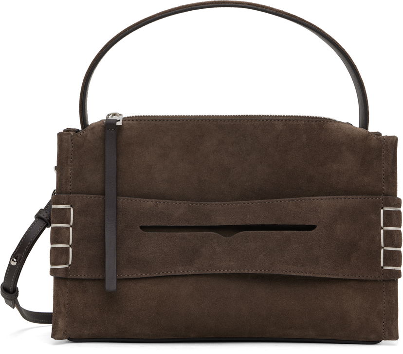 Torba za čez ramo JW Anderson JW Anderson Loafer Suede Shoulder Bag Rjava | HB0716-LA0364
