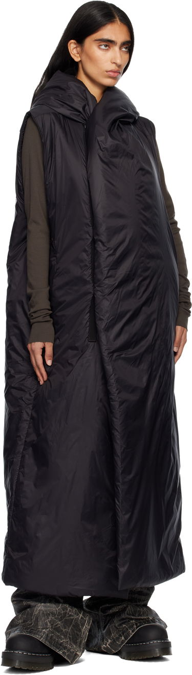 Plašči Rick Owens Rick Owens DRKSHDW Concordians Hooded Liner Coat Črna | DS02E7922 NP, 3