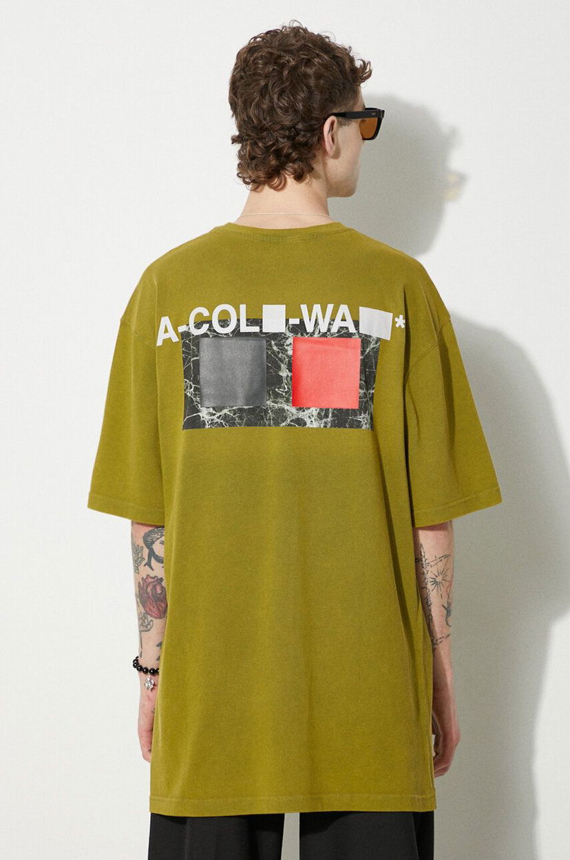 Majica A-COLD-WALL* Relaxed Cubist T-shirt with Print Zelena | ACWMTS097