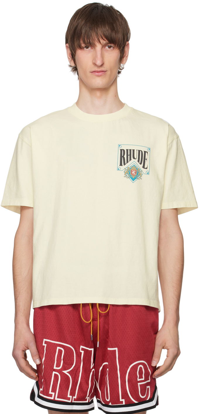 Majica Rhude Card T-Shirt Bež | RHSS24TT25012611