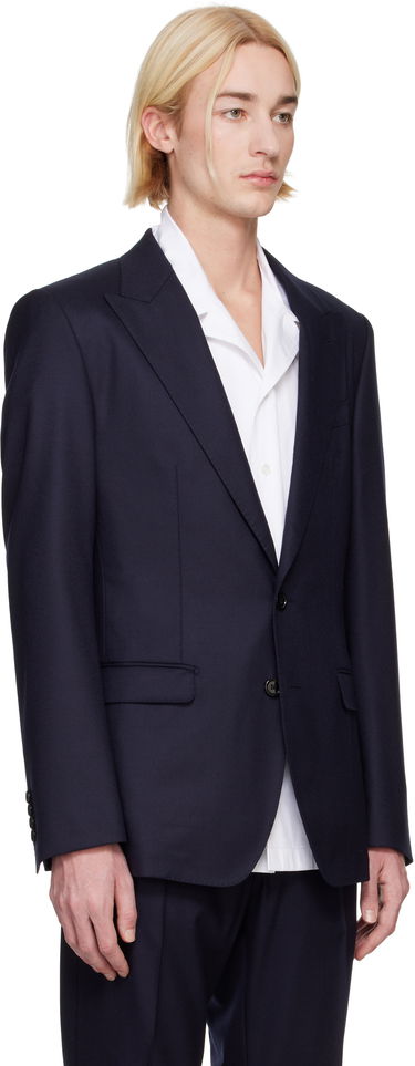 Jakna Dolce & Gabbana Designer Taormina-Fit Single-Breasted Blazer Modra | G2NW0TGI251, 3