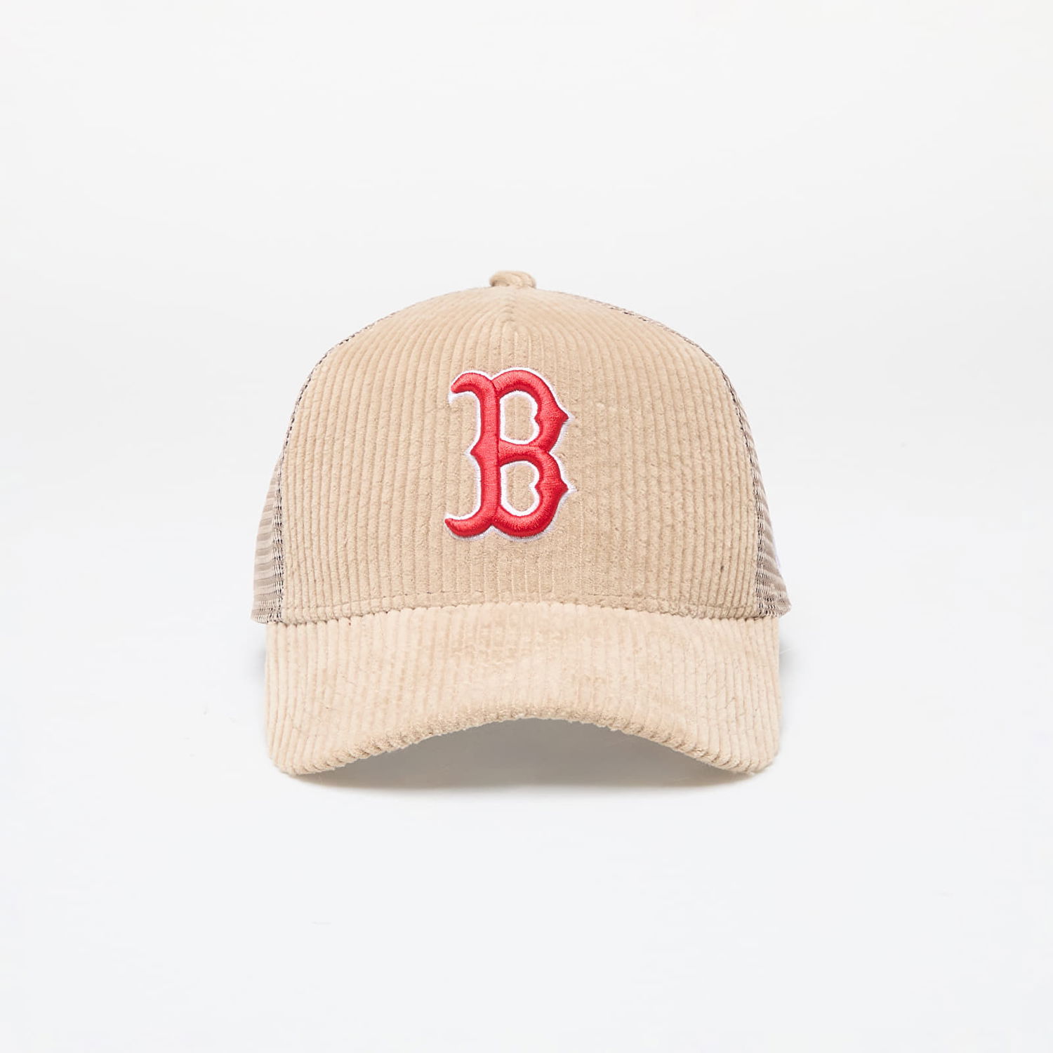 Kapa New Era MLB Boston Red SoxCord 9FORTY E-Frame Adjustable Trucker Cap Beige Universal Bež | 60565522, 0