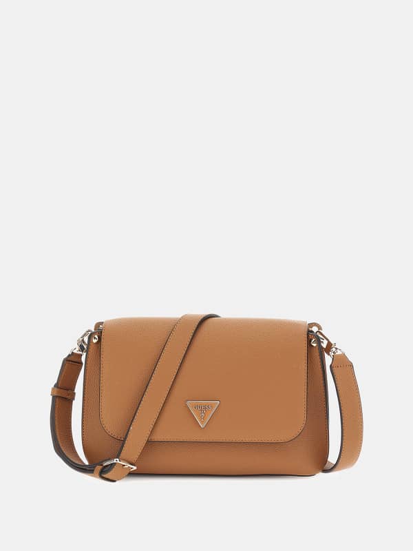 Torbica GUESS Meridian Triangle Logo Crossbody Bež | HWBG8778200, 0