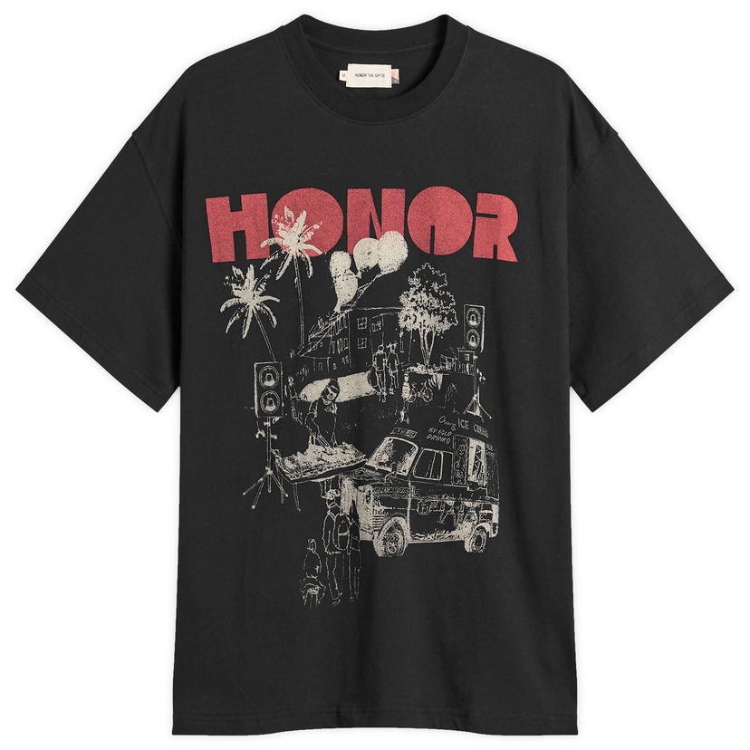 Majica Honor The Gift Honor the Gift Block Party Graphic T-Shirt, Size Large Črna | HTG250243-BLK