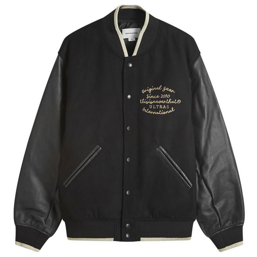 Bomber jakna thisisneverthat Varsity Jacket Črna | TN243POWLS01-BLK