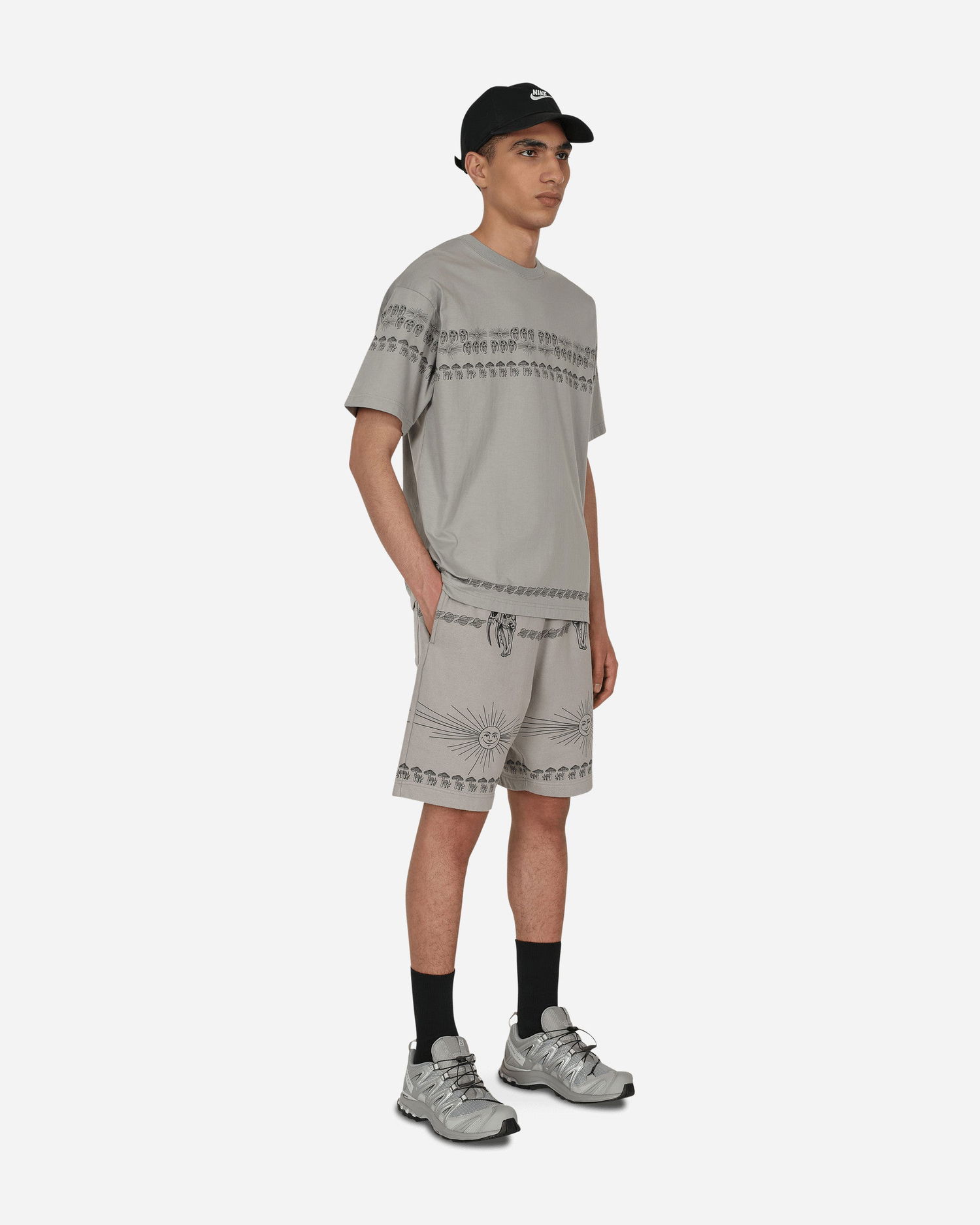 Kratke hlače Neighborhood Dr. Woo Sweatshorts Siva | 221UWDWN-PTM01 GY, 1