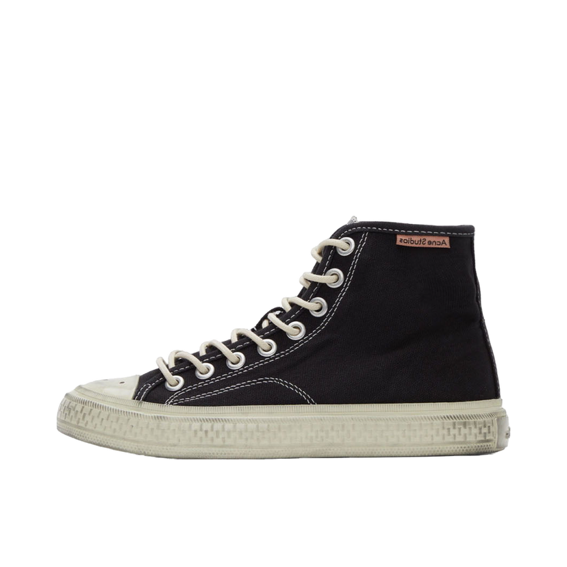 Superge in čevlji Acne Studios Off-White Canvas High Top Črna | AD0481-