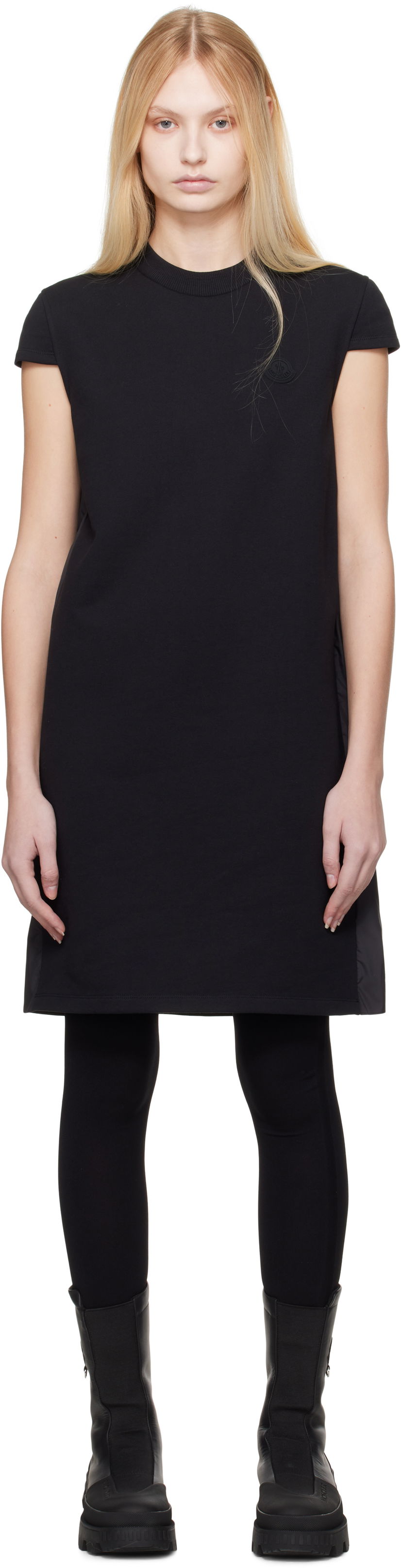 Obleke Moncler Moncler Pleated Minidress Črna | K10938I0000689ATK