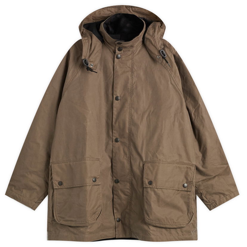 Parka Barbour Margaret Howell Stand Collar Wax Parka Jacket, Size Large Rjava | MWX2513OL52