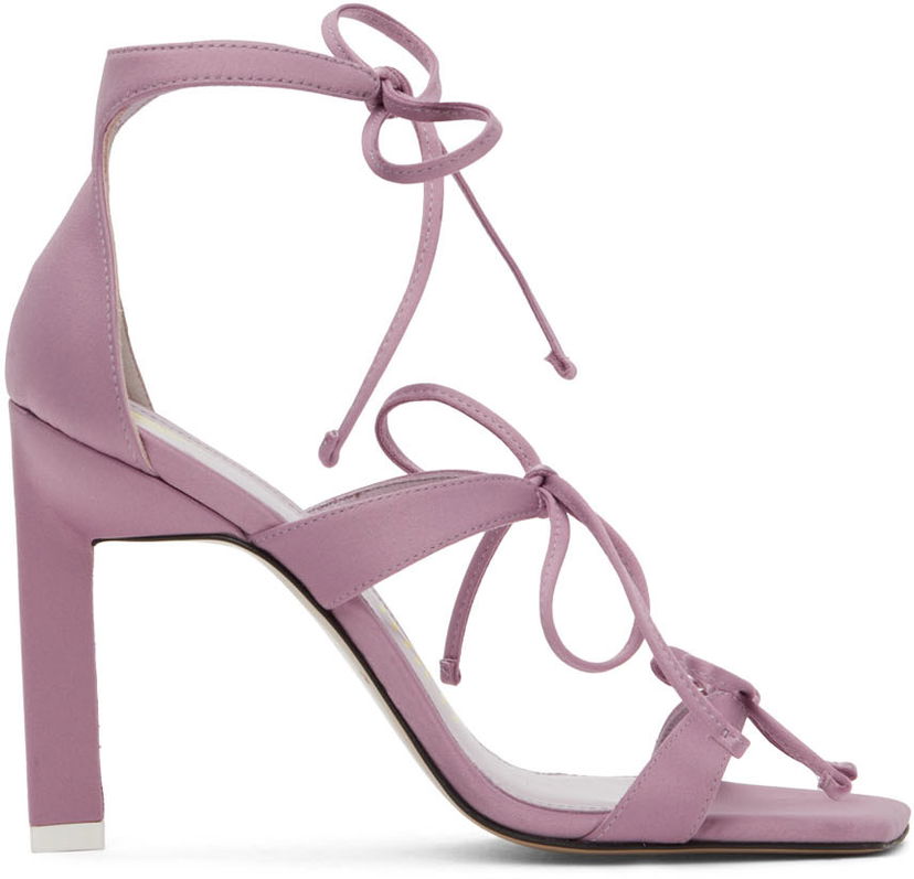 Modni dodatki The Attico Attico Aria Lace-Up Heeled Sandals Lila | 227WS518 V015