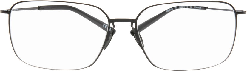 Sončna očala Balenciaga Square Titanium Eyeglasses Črna | BB0351O-001