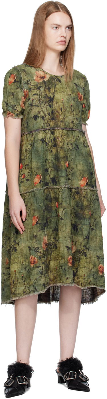 Obleke R13 R13 Relaxed Reversible Midi Dress Zelena | R13WR465-R582B, 3