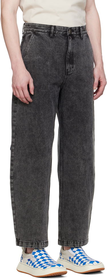 Kavbojke ADER ERROR Faded Denim Jeans Črna | BMSGFYJE0103BK, 4