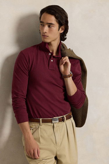 Polo majica Polo by Ralph Lauren Polo Ralph Lauren Long Sleeve Polo Shirt Bordo | 710681126, 3