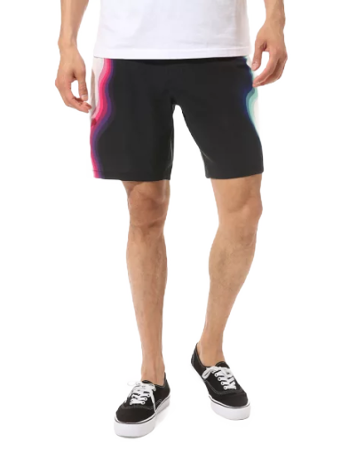 Kratke hlače Vans Warped Sidestrap Boardshorts Črna | VN0A49QVBLK