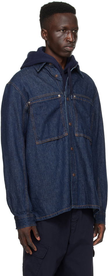 Srajce Paul Smith PS Paul Smith Patch Pocket Denim Shirt Modra | M2R-716Y-M21954-R, 1