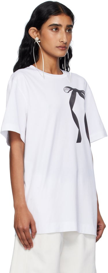 Majica Simone Rocha Simone Rocha Ribbon Bow Tail T-shirt Bela | 5195P55-W 0569, 1