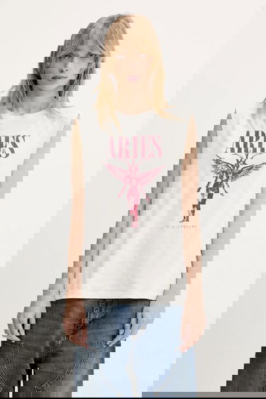 Majica Aries Aries Destroyed 69 SS Graphic T-Shirt Bela | AR6006903, 1