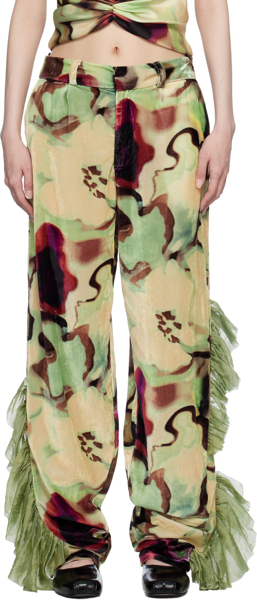 Hlače Collina Strada Collina Strada Dante Ruffle Trousers Večbarvna | XX6026