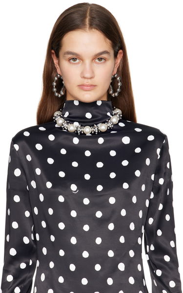 Uhani Marc Jacobs Marc Jacobs Monogram Ball Chain Hoop Earrings Kovinski | 2S4JER001J02, 2