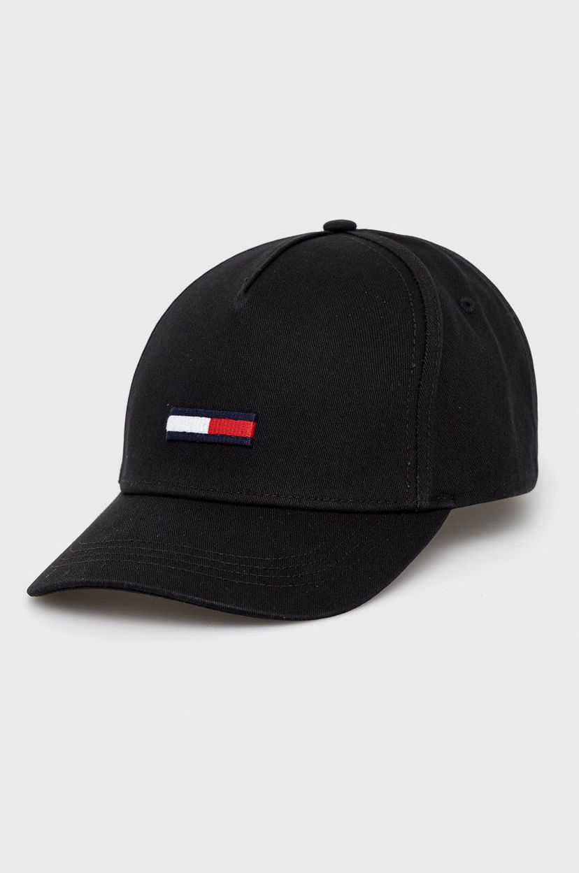 Kapa Tommy Hilfiger Black Baseball Cap Črna | AU0AU00843.NOS