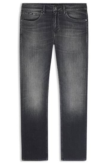 Kavbojke BOSS Delaware slim-fit jeans Italian-made denim Siva | 50549821
