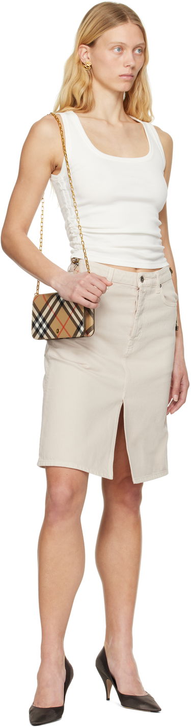 Majica brez rokavov Burberry Burberry Festival Cotton Tank Top Bela | 8109197, 3